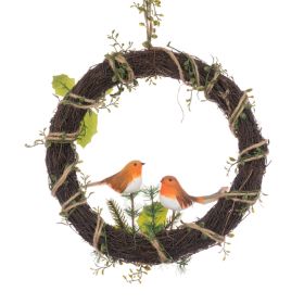 Christmas Robin Wreath 36cm